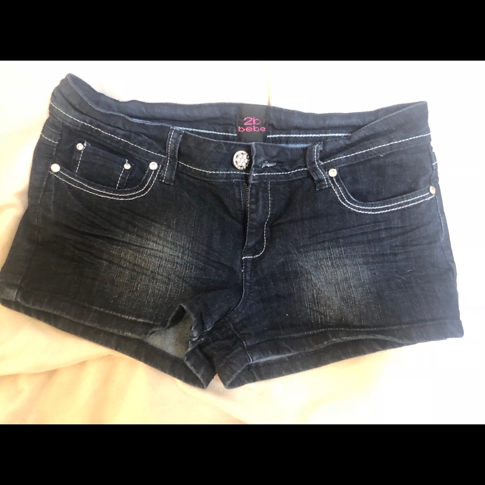 Embellished 2BEBE jean shorts